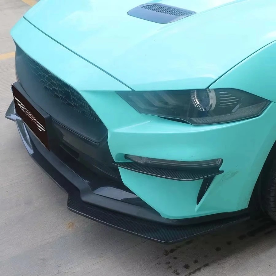 2018-2023 for  Mustang GT Style Carbon Fiber Body Kit Stylish New Front Lip & Chin Splitter Bumper